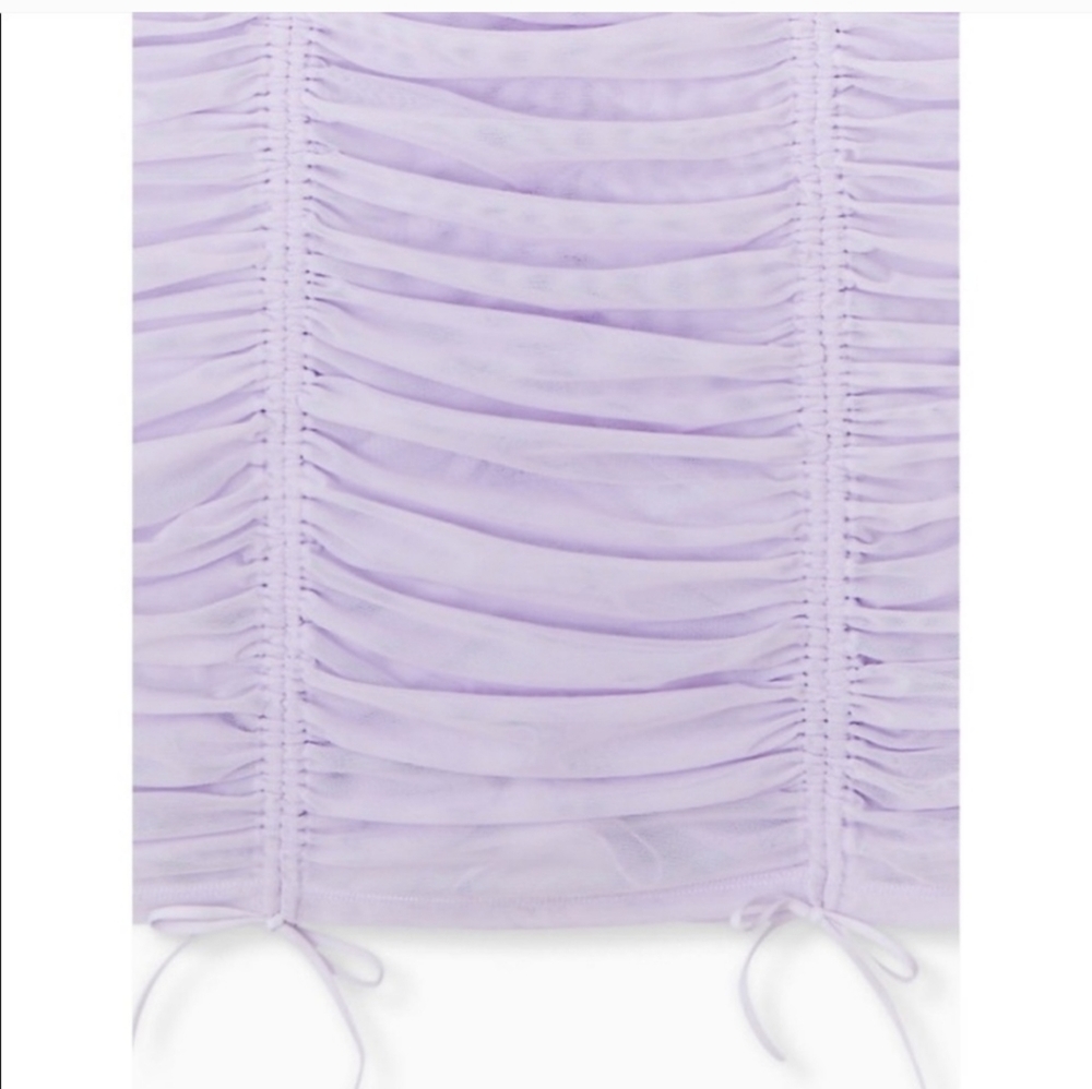 Torrid Purple Mesh Drawstring Chemise 3 3x 2x - Picture 4 of 8